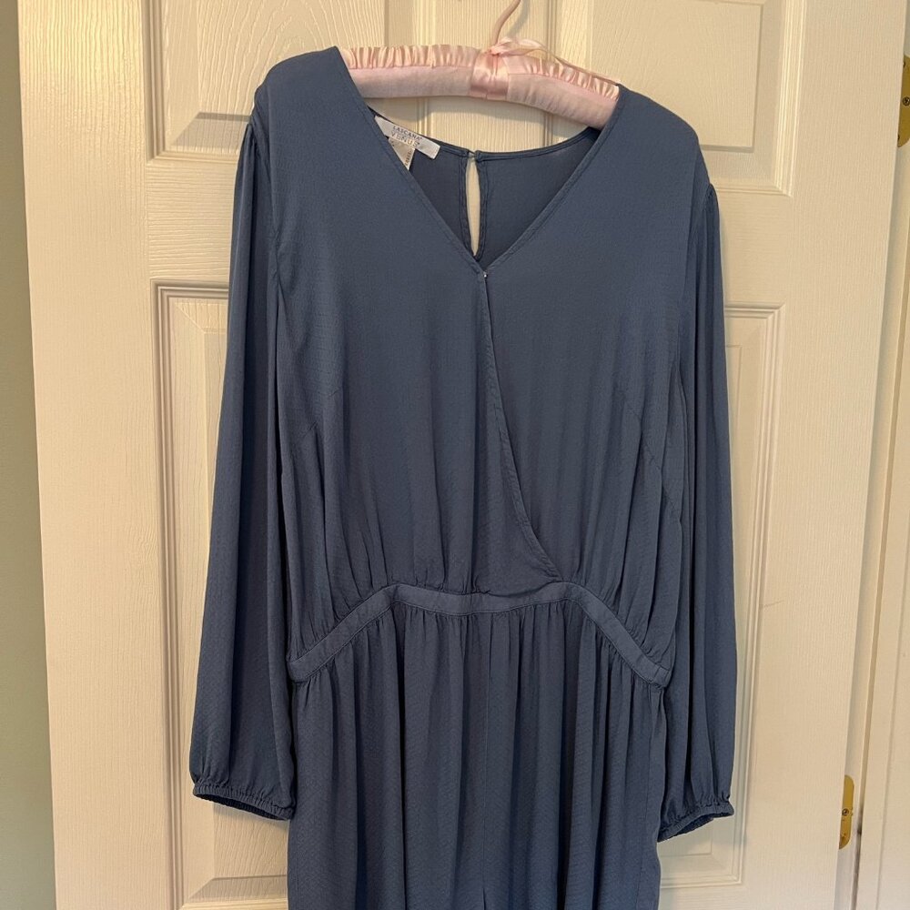 LASCANA Blue Romper - Long Sleeve/Shorts